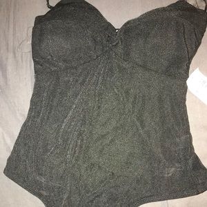 Sheer black bodysuit